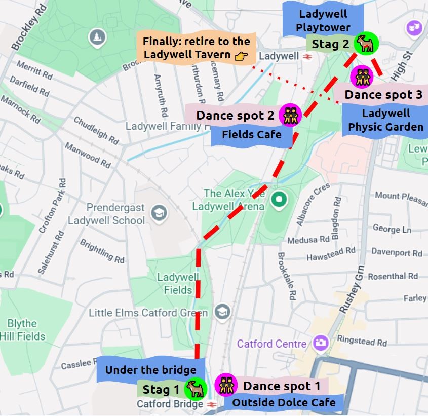 Map of the tour route