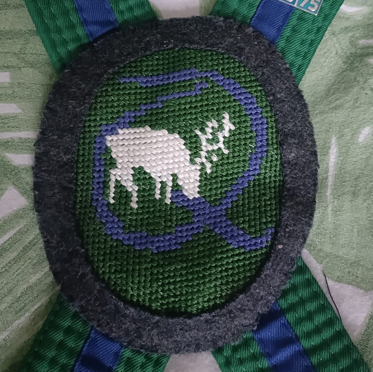The stag badge for our kit